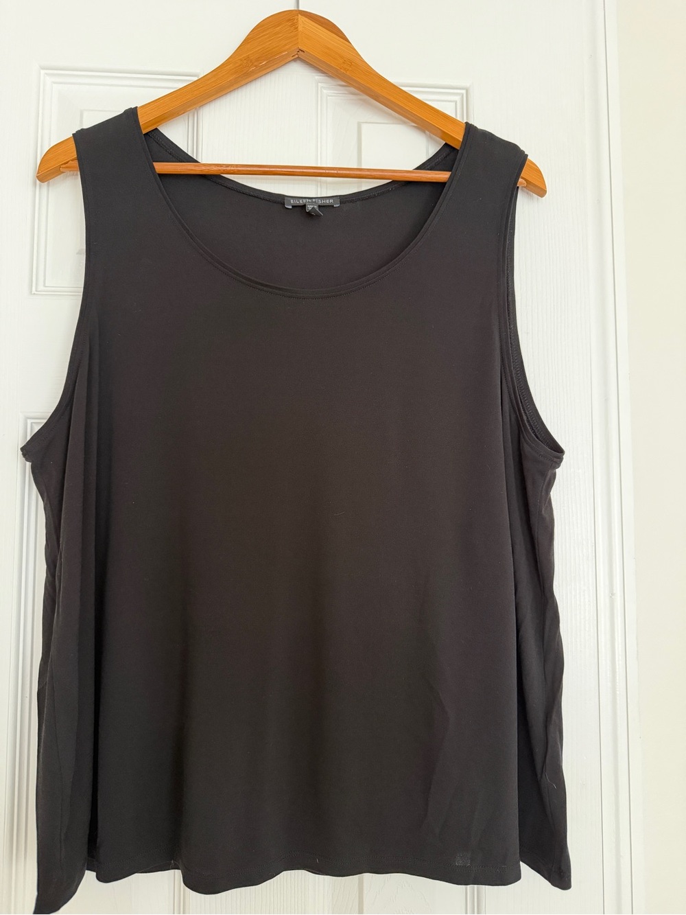 Eileen Fisher Tank Top Women’s XL Black 100% Silk Chic Boho Luxury Lightweight